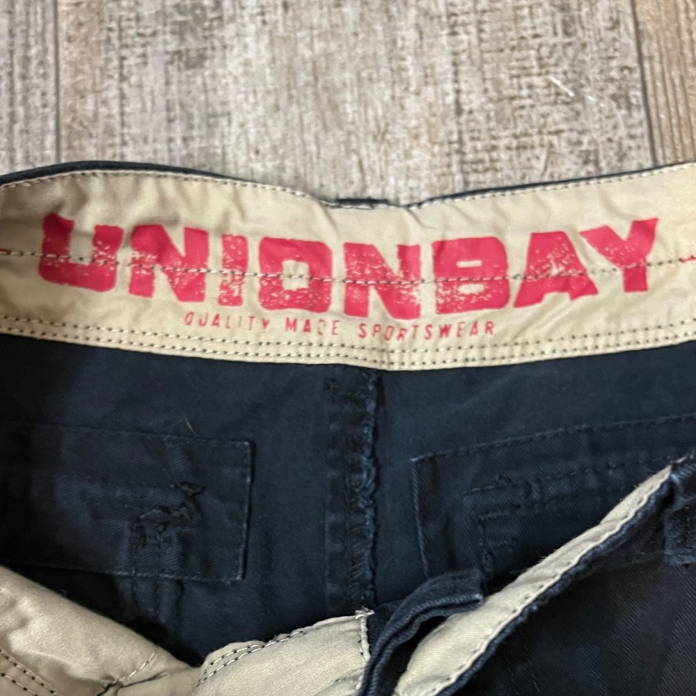 Unionbay Mens Black Cotton Cargo Shorts Size 30 YB51656 Genuine Sportswear - Picture 4 of 6